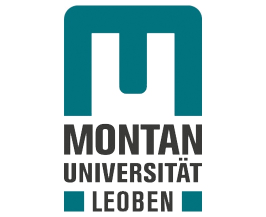 Das Logo besteht aus einem dunkelgrünen "M". Darunter steht "Montan Universität Leoben".